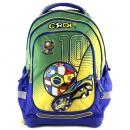 Školní batoh Goal zeleno modrý